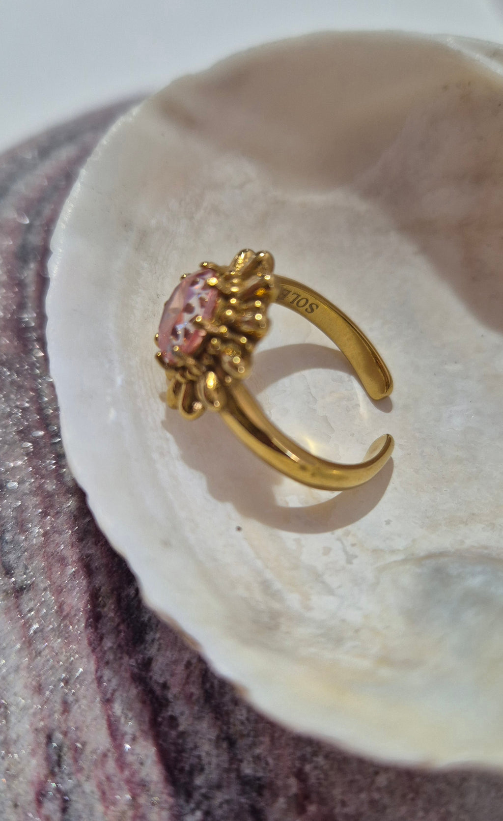 Solé signature UV stone ring